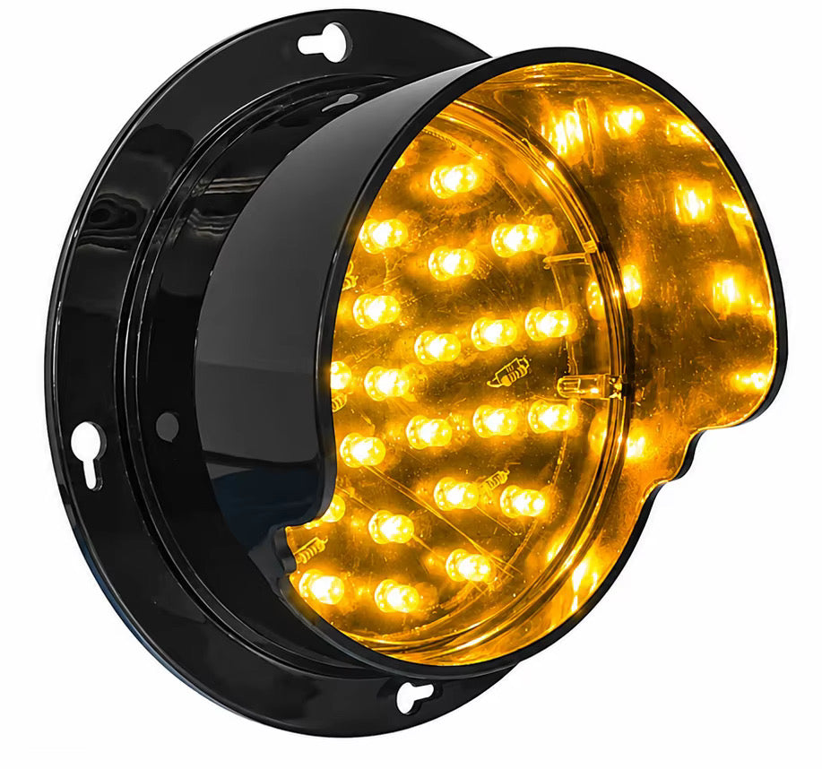 DEV Traffic Systems 100mm Amber LED Module + Visor.